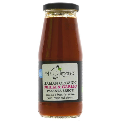 Mr Organic Chilli & Garlic Passata Sauce 400g - QualityFood
