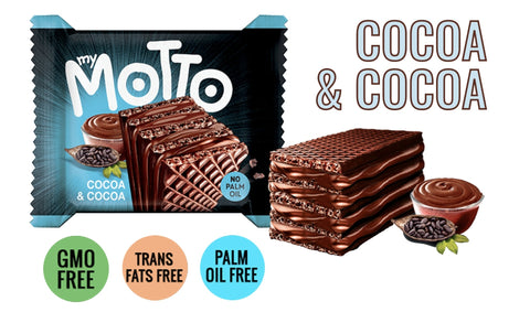 My Motto COCAO & COCAO WAFER WITH COCOA CREAM (80%) 34g - QualityFood