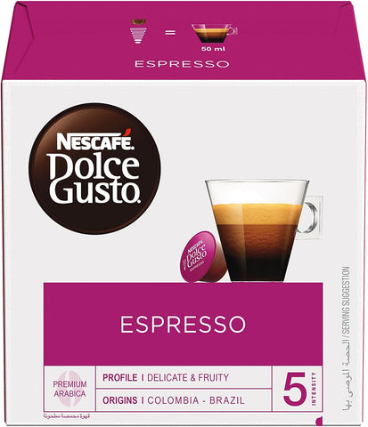 Nescafe Dolce Gusto Espresso Coffee Capsules (16x6.3g) 100.8g - QualityFood