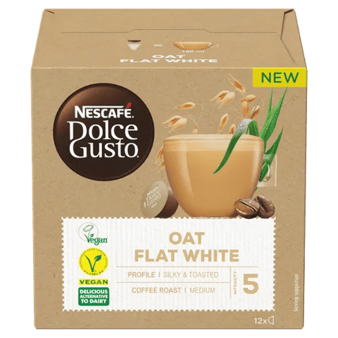 Nescafe Dolce Gusto Oat Flat White Coffee For Vegan Capsules Coffee Pods 12pcs 130g - QualityFood
