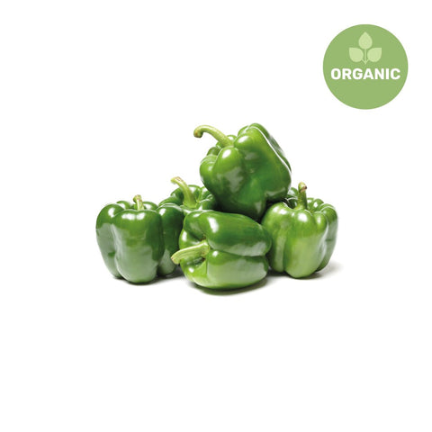Organic Green Capsicum 500g - QualityFood