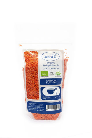 Organic Red Split Lentils 500g - QualityFood