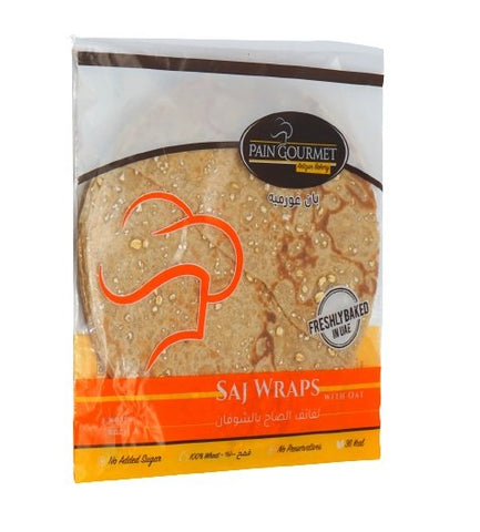 Pain Gourmet Freshly Backed Homemade Saj Wraps with Oat 160g - QualityFood