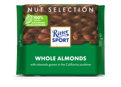 Ritter Sport Whole Almonds Chocolate 100g - QualityFood