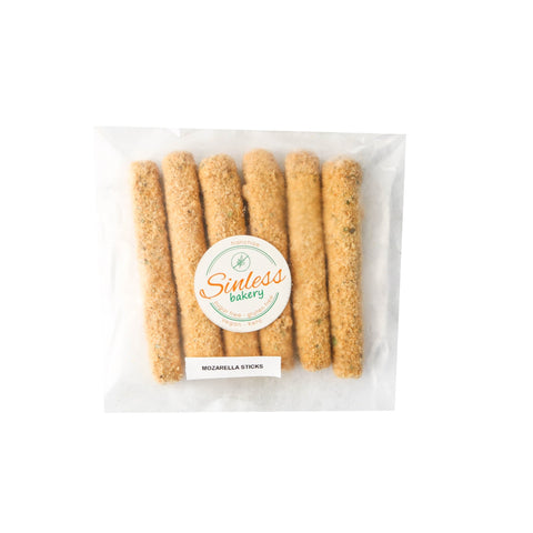 Buy Sinless Bakery Frozen Mozzarella Sticks 190g Online