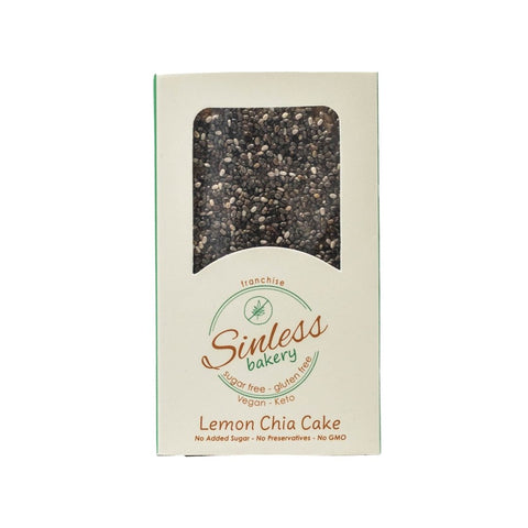Sinless Bakery Gluten Free Lemon Chia Cake 72g - QualityFood