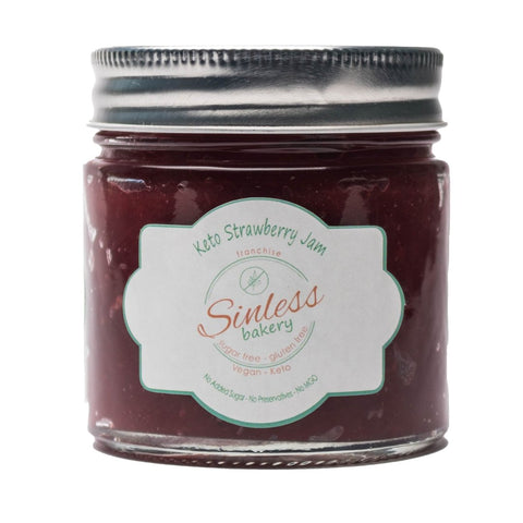 Sinless Bakery Vegan Gluten Free Keto Strawberry Jam 200g - QualityFood