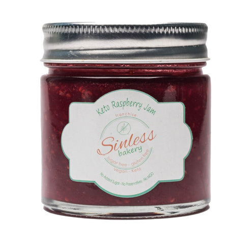 Sinless Bakery Vegan Keto Raspberry Jam 200g - QualityFood