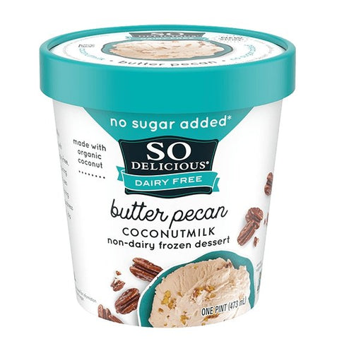 So Delicious Coconut Milk Sugar Free Butter Pecan Ice Cream No Sugar Added 473ml - QualityFood