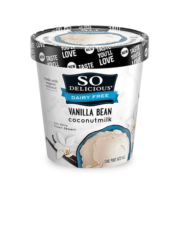 So Delicious Dairy-Free Coconutmilk Frozen Dessert Vanilla Bean 473ml - QualityFood