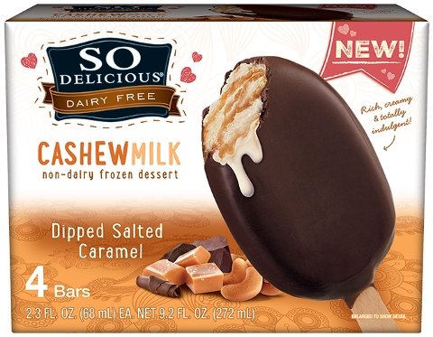 So Delicious Dairy Free Dipped Salted Caramel Frozen Dessert 272ml - QualityFood