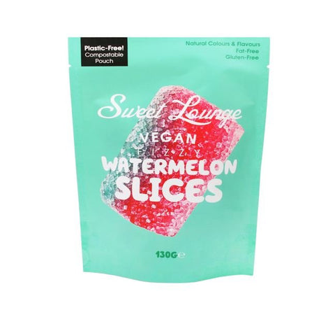 Sweet Lounge Vegan Fizzy Watermelon Slices Pouch 130g - QualityFood