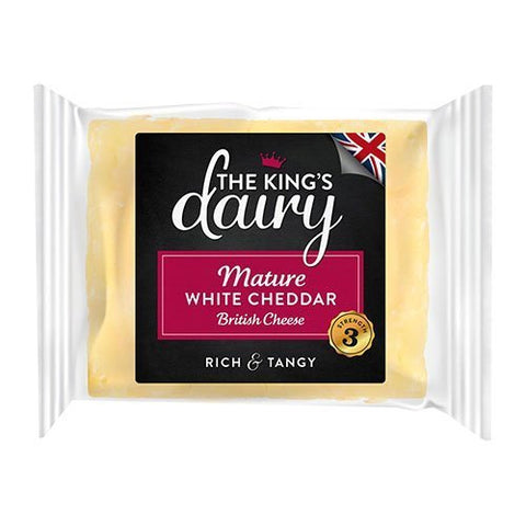The King's Dairy Mature White Cheddar Cheese 200g - QualityFood