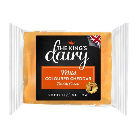 The King's Dairy Mild Coloured Cheddar Cheese 200g - QualityFood