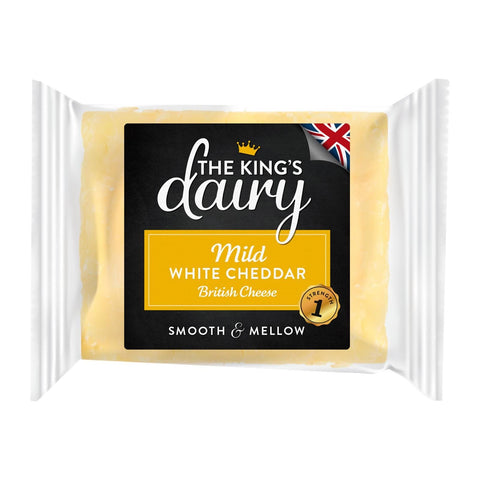 The King's Dairy Mild White Cheddar Cheese 200g - QualityFood