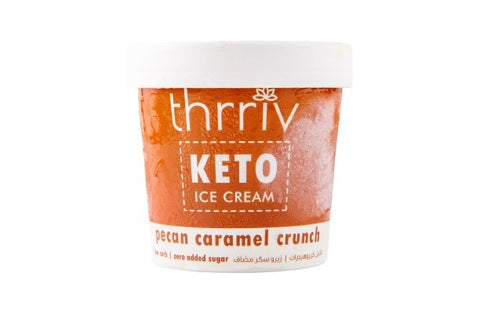 Thrriv Keto Ice Cream Pecan Caramel Crunch Zero Sugar Added 500ml - QualityFood