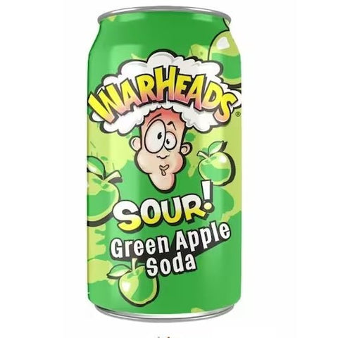 Warheads Sour Green Apple Soda 355ml - QualityFood
