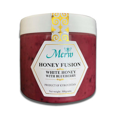White Honey with Blueberry 500g - QualityFood